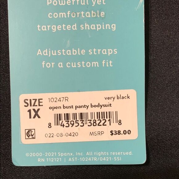 SPANX Black Shaping Open-Bust Panty Bodysuit - Picture 7 of 10